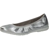 CAPRICE "Caprice Ballerinas Leder Flach, silber, SILVER Metal.), 37