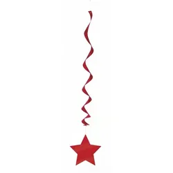 3 Swirl Girlanden Sterne rot