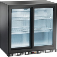 cookmax Flaschenkühlschrank 220 l 2 Glasschiebetüren 4 Roste