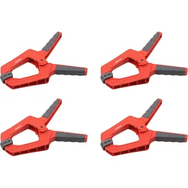 Meister Craft Federzwinge Holz/Kunststoff 100 mm rot bestückt