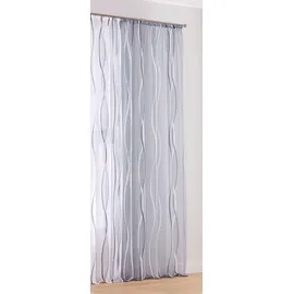 OTTO home Gardine OTTO HOME "Dimona" Gr. 1, grau (silbergrau), B:140cm H:145cm, Voile, Polyester, Gardinen, Gardine, 2er-Set, transparent, Voile, Polyester