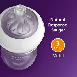 Philips Avent Natural Response Babyflasche 260ml, mittlere Durchflussrate - SCY903/03