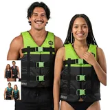 MESLE Schwimmweste H210, 2XS-4XL, Schwimmhilfe für Erwachsene & Kinder, Leichte 50N Auftriebsweste Herren & Damen, Prallschutzweste für Jetski, SUP, Wasserski, Kajak, Wakeboard