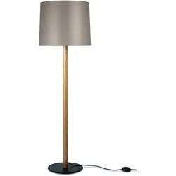 Maigrau Miyu High Stehleuchte, eiche natur / bronzegrau