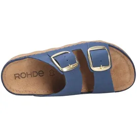 ROHDE Damen Pantolette Leder Zweischnaller mit Plateausohle Alassio 6229, Größe:37 EU,
