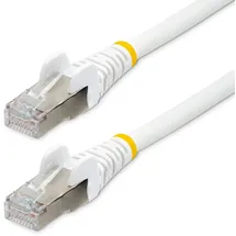 Startech StarTech.com 10 m CAT6a Ethernet Cable - LSZH-Raucharm, Halogenfrei - 10 Gigabit RJ45 LAN Kabel - SFTP Patchkabel - Weiß - CAT6a Verlegekabel - Abgeschirmtes Netzwerkkabel/Ethernet Kabel (NLWH-10M-CAT6A-PATCH)