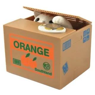 ISO TRADE Spardose Batteriebetriebenes Sparschwein, (Spar-Set, 1-tlg., lernen, sparen), gibt auch ein Geräusch von sich braun