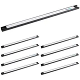 relaxdays Wand-Magnet Messer-Leiste 9 x Magnetleiste Werkzeug schwarz