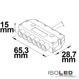 Pro-Light ISOLED Mini-Plug 6-fach Verteiler weiblich