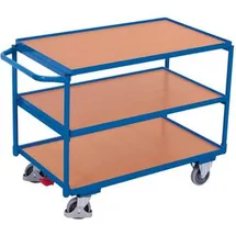 VARIOfit Tischwagen mit 3 Ladeflächen 835 x 495 mm Schiebegriff waagerecht