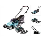 Makita Dlm 432 PG4 Akku Rasenmäher 36 v ( 2x 18 v ) 43 cm Brushless + 4x Akku 6,0 Ah + Doppel Ladegerät - Makita