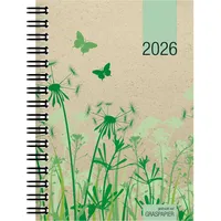 Zettler Taschenkalender Graspapier 2026 - Bürokalender 10x14 cm -