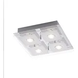 Selltec LED-Deckenleuchte 2-flg. eckig chrom