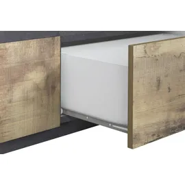 Home Affaire ALIEN- TV-Board Lowboard 220 cm Schwarz Holzwerkstoff
