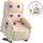 vidaXL Massagesessel mit Aufstehhilfe Polyester 86,5 x 99,5 x 86,5 cm Creme