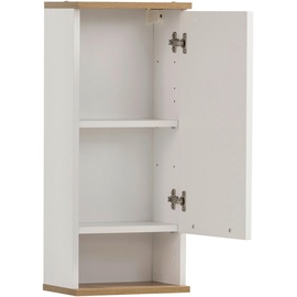 Schildmeyer Jelda, Holzwerkstoff, weis matt/Eiche Landhaus Dekor, 30,3 x 20,5 x 70,8 cm,