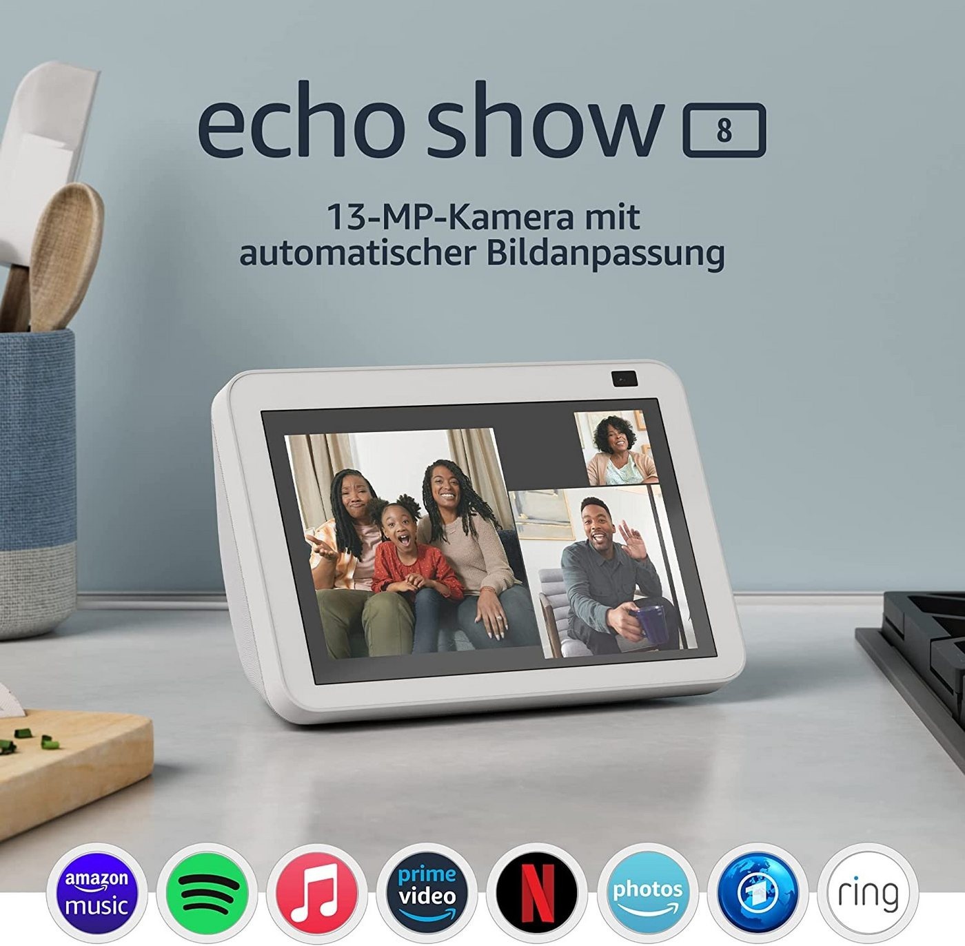 Echo Show 8 (2. Generation, 2021) Grafiktablett weiß Depa-Handel