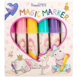 DEPESCHE 12120 Princess Mimi - Magic Marker, Set mit 5 Filzstiften und einem magischen Stift, zum Malen, Schreiben und Verzieren