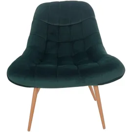 SalesFever Relaxsessel Toulon Samt 76 x 85,6 x 85,6 cm Grün