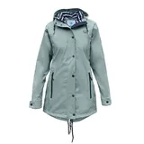 MADSea Regenjacke Friesennerz Hellblau Regenmantel wasserdicht mit 2-Wege-Reißverschluss blau 52