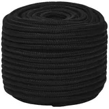 vidaXL Arbeitsseil Schwarz 14 mm 100 m Polyester