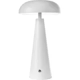 Beliani Kabellose Tischlampe Weiß