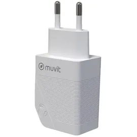 Muvit Quick Charge USB-Ladegerät 18 W, 1 Usb Qc 3.0 18w+1 Type C Pd 20w White
