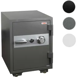 Tresor HWC-L48, feuerfest (60min) Safe Geldschrank Doppelbolzenverriegelung, 84kg Metall 68x48x47cm 48L ~ grau