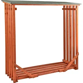 DEMA Brennholzregal Holz bis 40 cm Holz Länge Braun