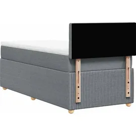 vidaXL Boxspringbett 100 x 200 cm Hellgrau