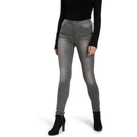 FLASHLIGHTS Jeansjeggings FLASHLIGHTS, Damen, Gr. 52, N-Gr, schwarz (schwarz, grau), Jeans, Obermaterial: 80% Baumwolle, 19% Polyester, 1% Elasthan, Basic, eng lang, Jeans, enge Passform, Röhrenjeans, Used-Look-Waschung, hohe Leibhöhe