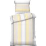 Dyckhoff Bettwäsche Weichfrottier senf-beige-grau Größe 1x 135x200 cm + 1x 80x80 cm
