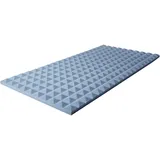 MUSIC STORE Pyramis Absorber, 100x50x30mm, Basotect, Grau, Selbstklebend, Hoch Effizienter Akustikschaum, Reduzierung von Mittleren und Hohen Frequenzen