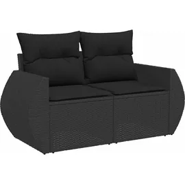 vidaXL Garten-Lounge-Set 8-tlg. schwarz