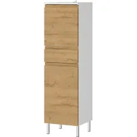 KADIMA DESIGN Hochschrank mit verstellbaren Einlegeböden, 34x34x120, in Weiß,
