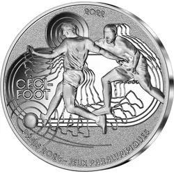 Paris 2024: Frankreichs offizielle Silber-Euromünze "Blindenfußball"