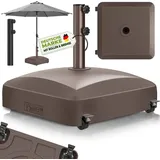 tillvex Schirmständer Granit/Kunststoff/Metall 37 Liter Braun