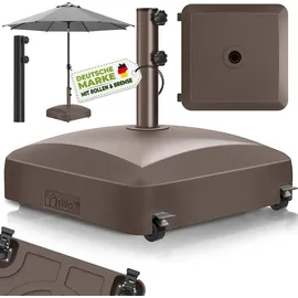 tillvex Schirmständer Granit/Kunststoff/Metall 37 Liter Braun