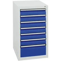 stumpf metall Stumpf Schubladenschrank Serie STS 410, 7 Schubladen enzianblau (6x100, 1x200mm)