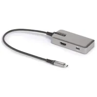 Startech StarTech.com USB-C - USB-C auf 4K 60Hz HDMI 2.0, 100W PD Pass-through – 3-Port 10Gbit/s USB 3.1 Hub - Mini Station d'Accueil Portable - 25cm (DKT31CHPD3)