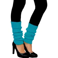 Oblique Unique Sexy Damen Stulpen Türkis - Beinstulpen Damen & Mädchen für 80er Jahre Outfit 80s Motto Party Fasching Karneval Tanzen Aerobic Kostüm Accessoires - Einheitsgröße