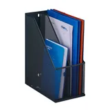 Relaxdays Stehsammler, Mesh, 2 Fächer, anthrazit