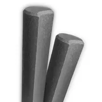 hanit® Kunststoff Palisaden mit Hohlprofil, Gartenpalisaden mit 60cm Höhe, Ø11cm, grau (25 Stück)