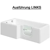 HAK Badewanne Solarna Badewanne mit Tür Seniorenbadewanne, 170x85/70cm weiß