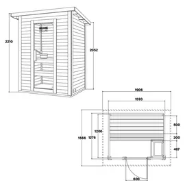 Home Deluxe Talo M inkl. 4,5 kW Ofen