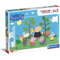 CLEMENTONI CLE Puzzle 24 Maxi Supercolor Peppa Pig 24237 (24 Teile