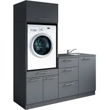 laundreezy Mehrzweckschrank-Set 168 x 200 x 68 cm Grau
