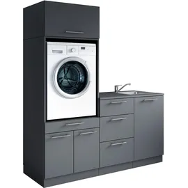 laundreezy Mehrzweckschrank-Set 168 x 200 x 68 cm Grau