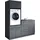 laundreezy Mehrzweckschrank-Set 168 x 200 x 68 cm Grau