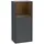 Villeroy & Boch Finion Seitenschrank F50, F500GNHG 41,8x93,6x27cm, links, Regal oben Walnut Veneer, Midnight Blue Matt Lacquer